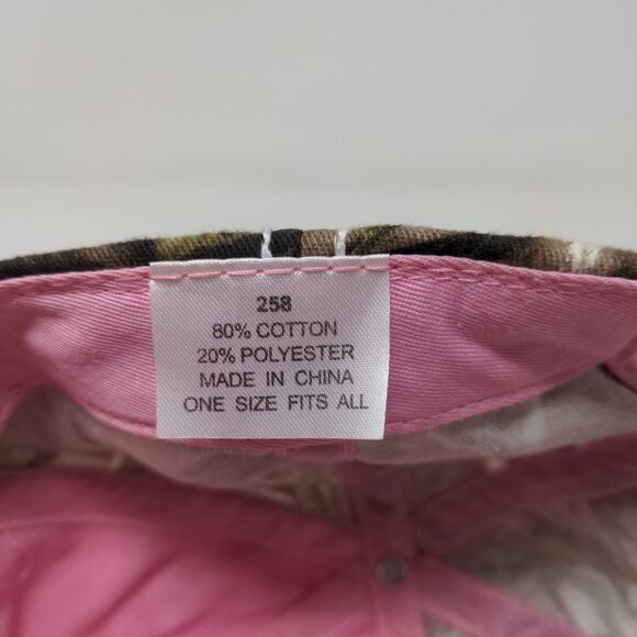 Team Realtree Women's Strapback Hat Pink Camo OSFA Embroidered Logo - Picture 12 of 12